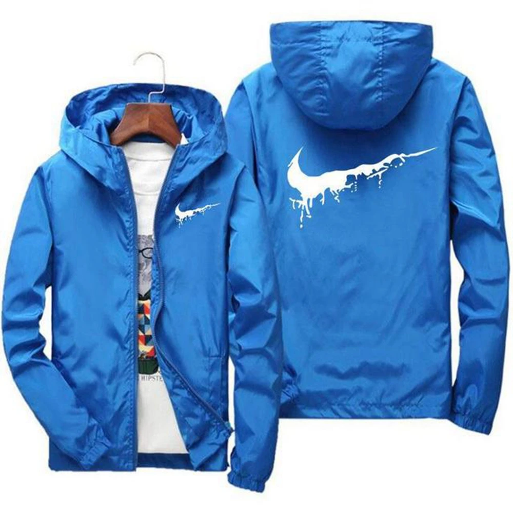 Фото Jaket с капюшоном pria, jaket musim gugur, baju olahraga berd, kerah berdiri, jaket penahan магин, merek pria, pakaian Streetwea №5