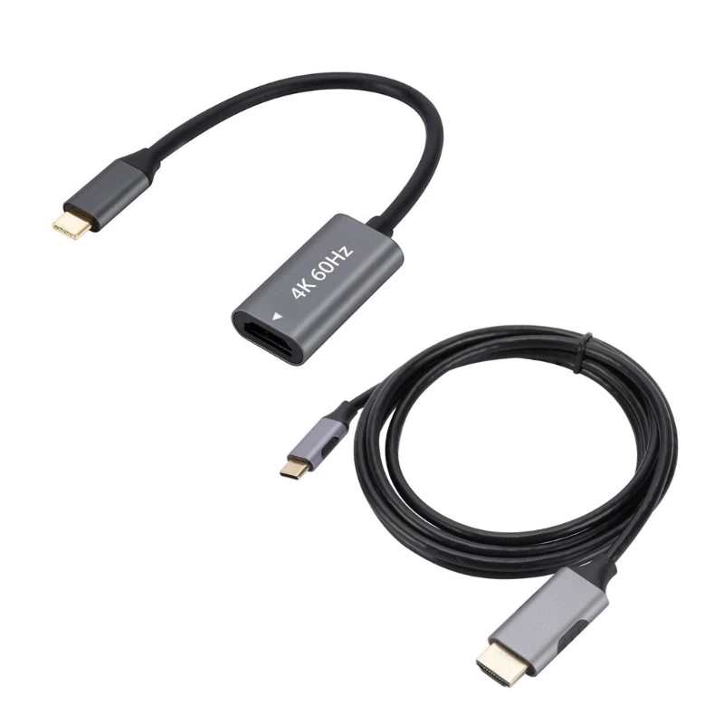 Адаптер USB C к высокому разрешению (@60 Гц), 4K, высокоскоростной, переходной кабель USB типа C высокой четкости