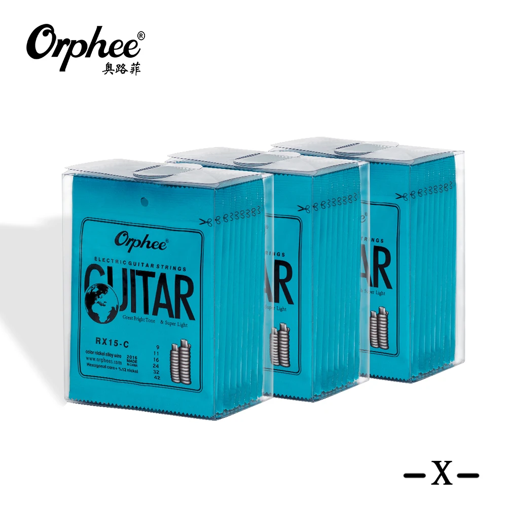 Фото Orphee RX15C струны для электрогитары, ветровые струны из никелевого сплава для электрогитары, детали и аксессуары для гитары, профессиональные струны №2