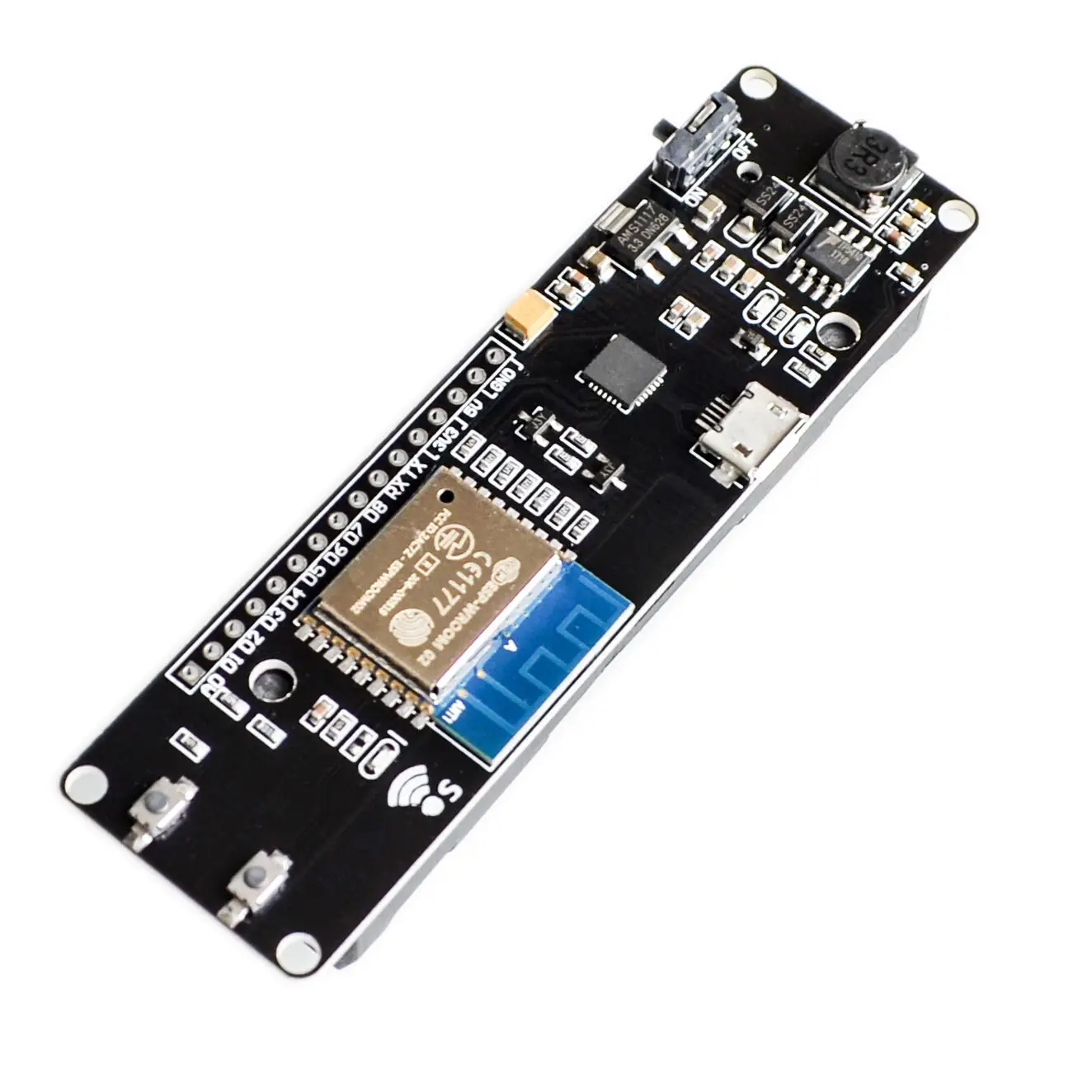 Для WeMos D1 ESP-Wroom-02 материнская плата ESP8266 Mini WiFi модуль Nodemcu 18650 плата для разработки зарядного аккумулятора Nodemcu PWM I2C