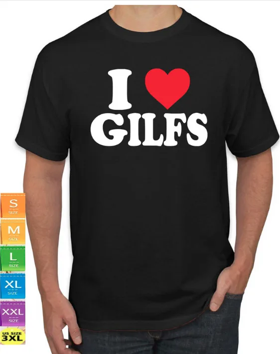 Мужская футболка с надписью «I Love Gilfs R»