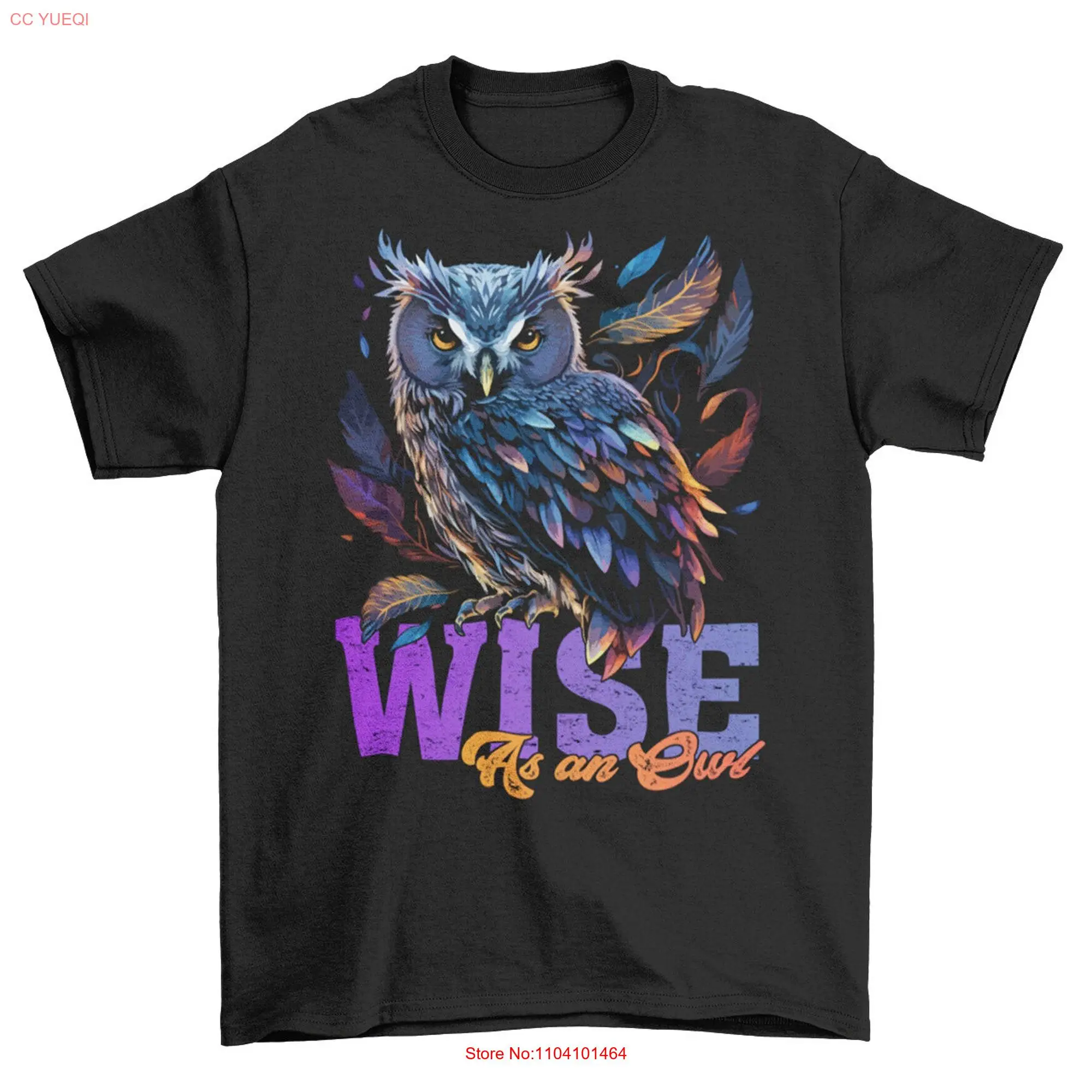 Футболка с надписью Wise As a Owl, акварельная забавная художественная ретро-футболка с милыми длинными или короткими рукавами для влюбленных животных