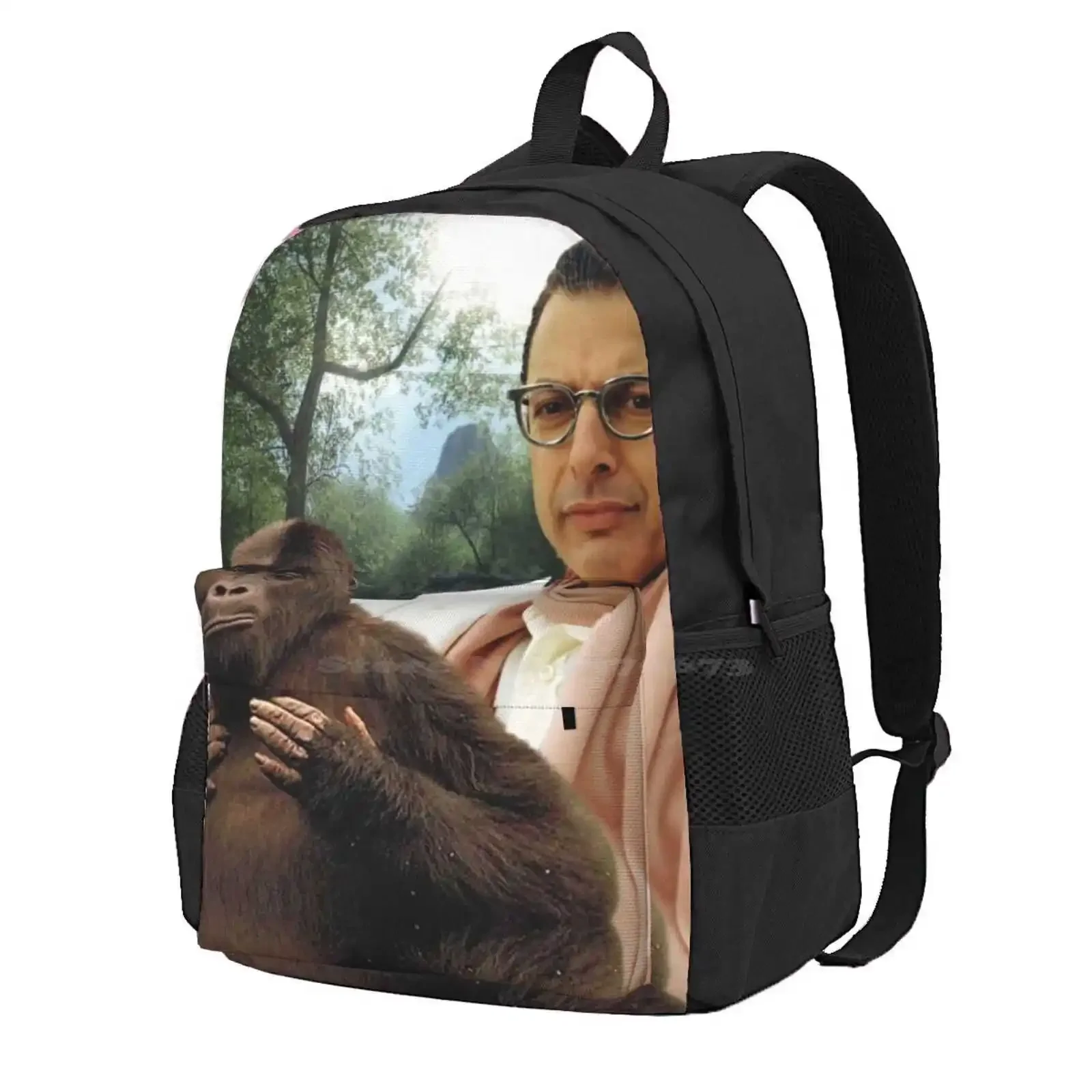 Jeff Goldblum Лидер продаж школьный рюкзак модные сумки Jeff Goldblum пародия обезьяна Hd полноразмерные мемы фильмы ТВ фильмы динозавр