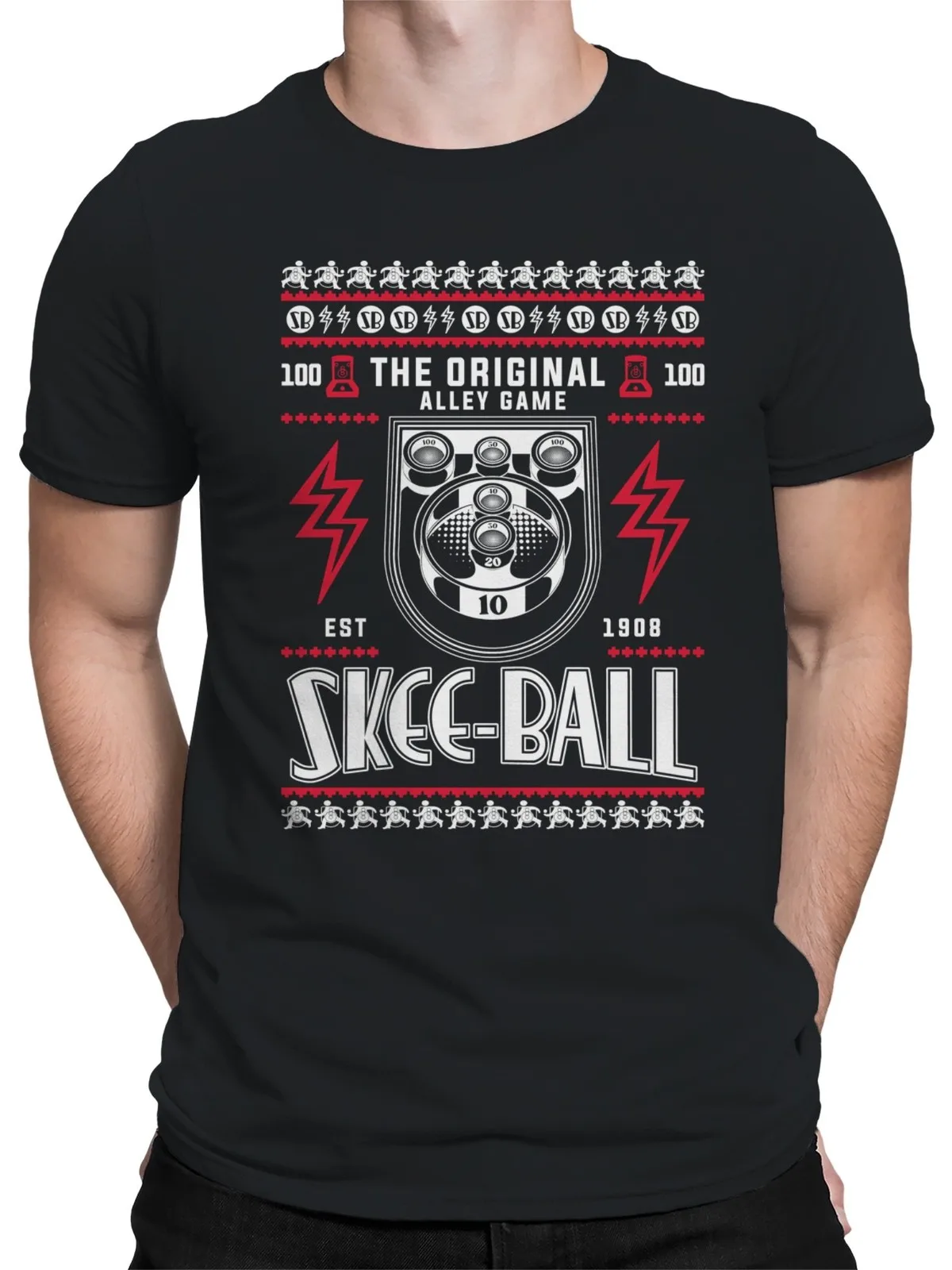 Фото Официально лицензированная мужская футболка Skee Ball Vintage Skee-Ball Design №2