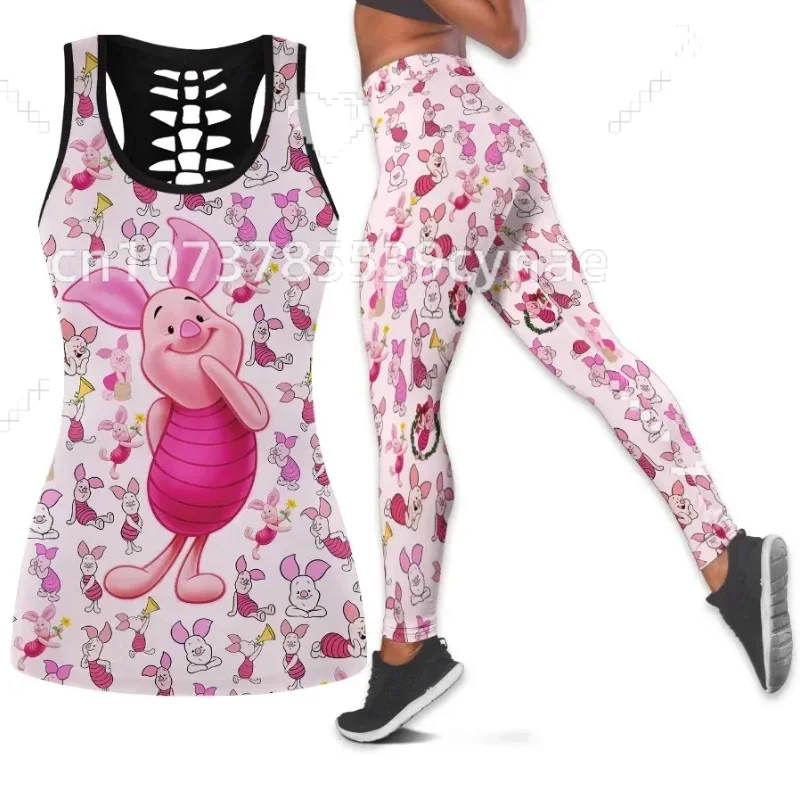 Набор «поросят Диснея» Pakaian y2k Yoga Wanita Baju Monyet Yoga Ongga + Леггинсы для йоги