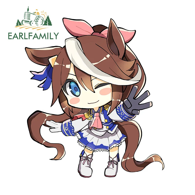 EARLFAMILY 13 см x 11,8 см для красивых Дерби Tokai Teio виниловые наклейки на машину аниме наклейки водостойкий креативный декор для багажника
