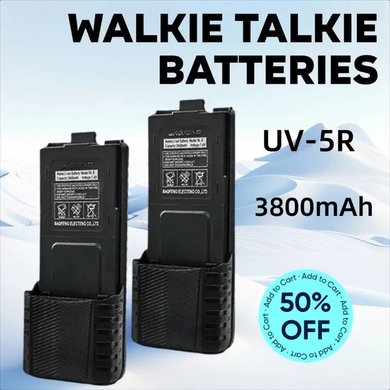 Для Baofeng UV-5R 3800 мАч более толстые USB-C UV-5RE BF-F8 F9 UV-5X3 увеличитель расширенные литий-ионные аккумуляторы для рации