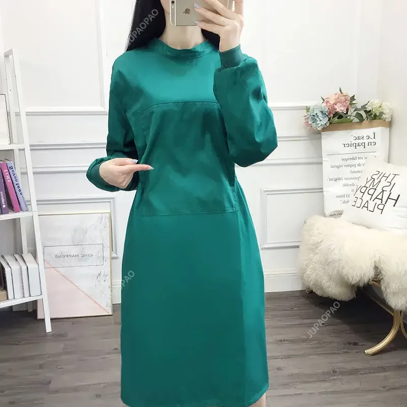 S-XXL женская униформа, хлопковая одежда для кормления, комбинезон, рубашка с длинными рукавами, рабочая одежда для врачей, изоляционная одежда, униформа для оральной хирургии
