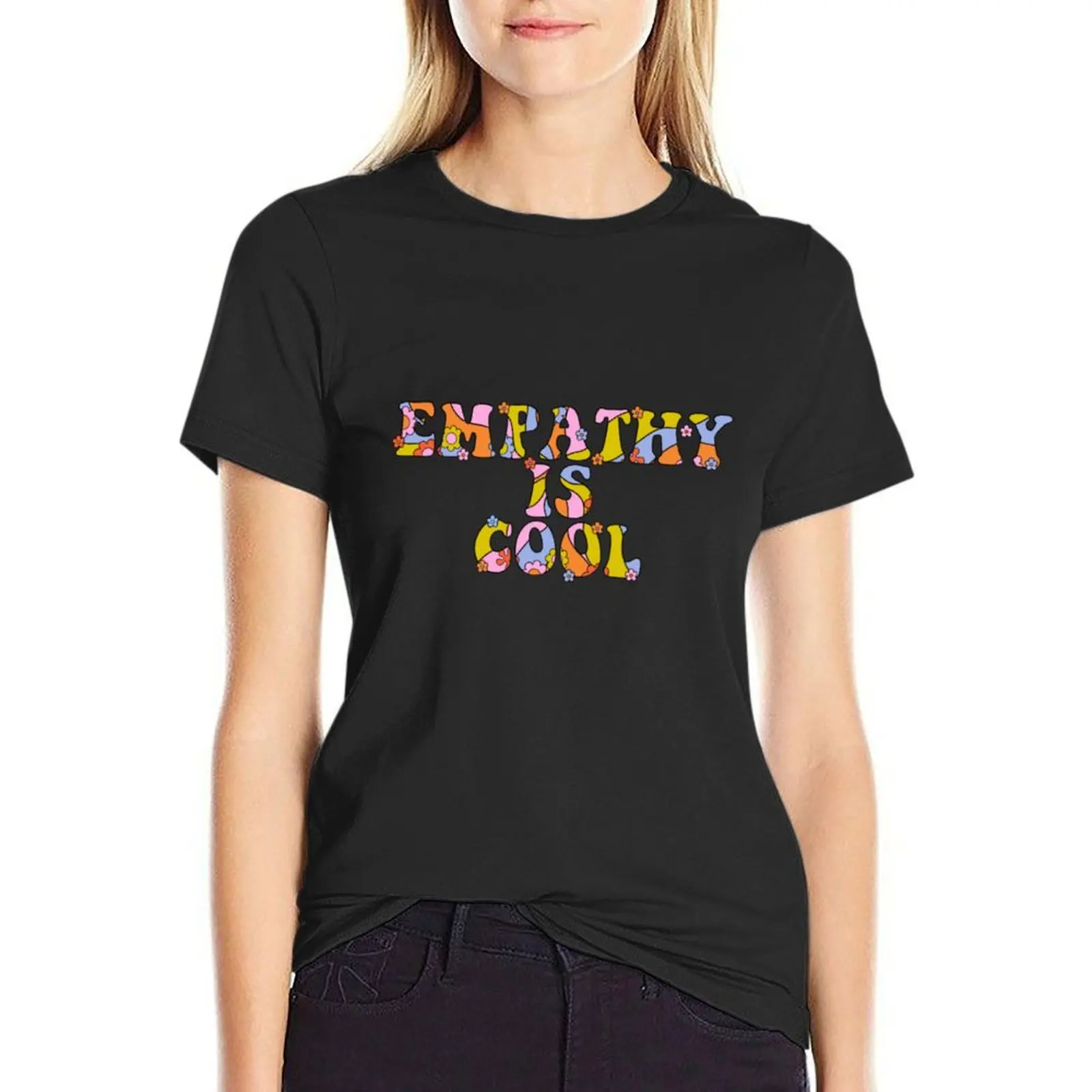 Empathy is Cool - футболка The Peach Fuzz, летняя одежда больших размеров, футболки в стиле вестерн для женщин
