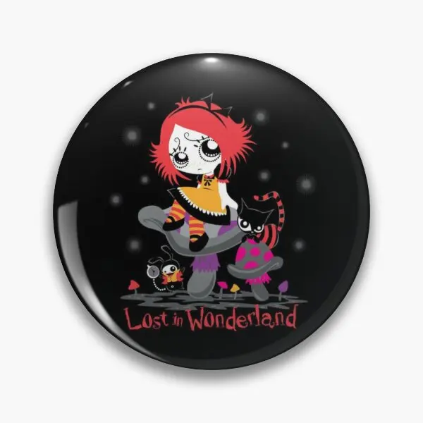 Мягкая булавка для пуговиц Ruby Gloom Lost In Wonderland, креативная металлическая модная брошь для влюбленных в шляпу, милая забавная Женская бижутерия, мультяшная одежда