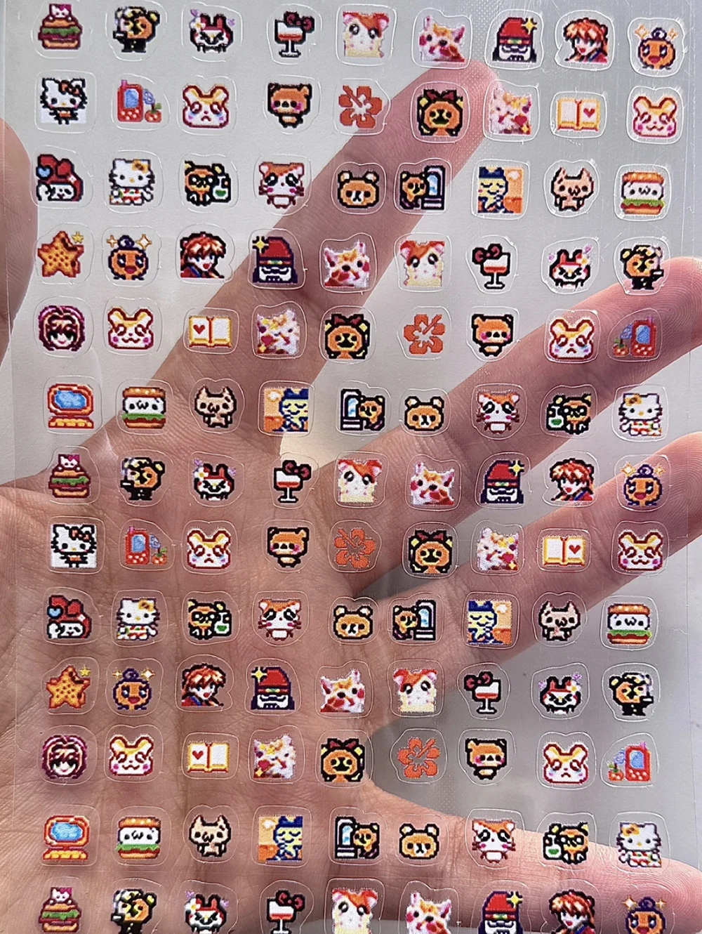 Фото Kawaii Mini Y2K sanrio Hello Kitty Ретро ультратонкий самоклеящийся слайдер маникюрная наклейка скрапбукинг блокнот декоративные наклейки №4