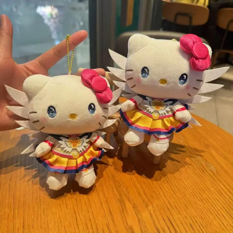 Фото Новинка 2025 года, мультфильм, аниме, красивая девушка-воин, Hello Kitty, плюшевый брелок для ключей, рюкзак, подвеска на молнии, милый подарок на день рождения для девочек №3