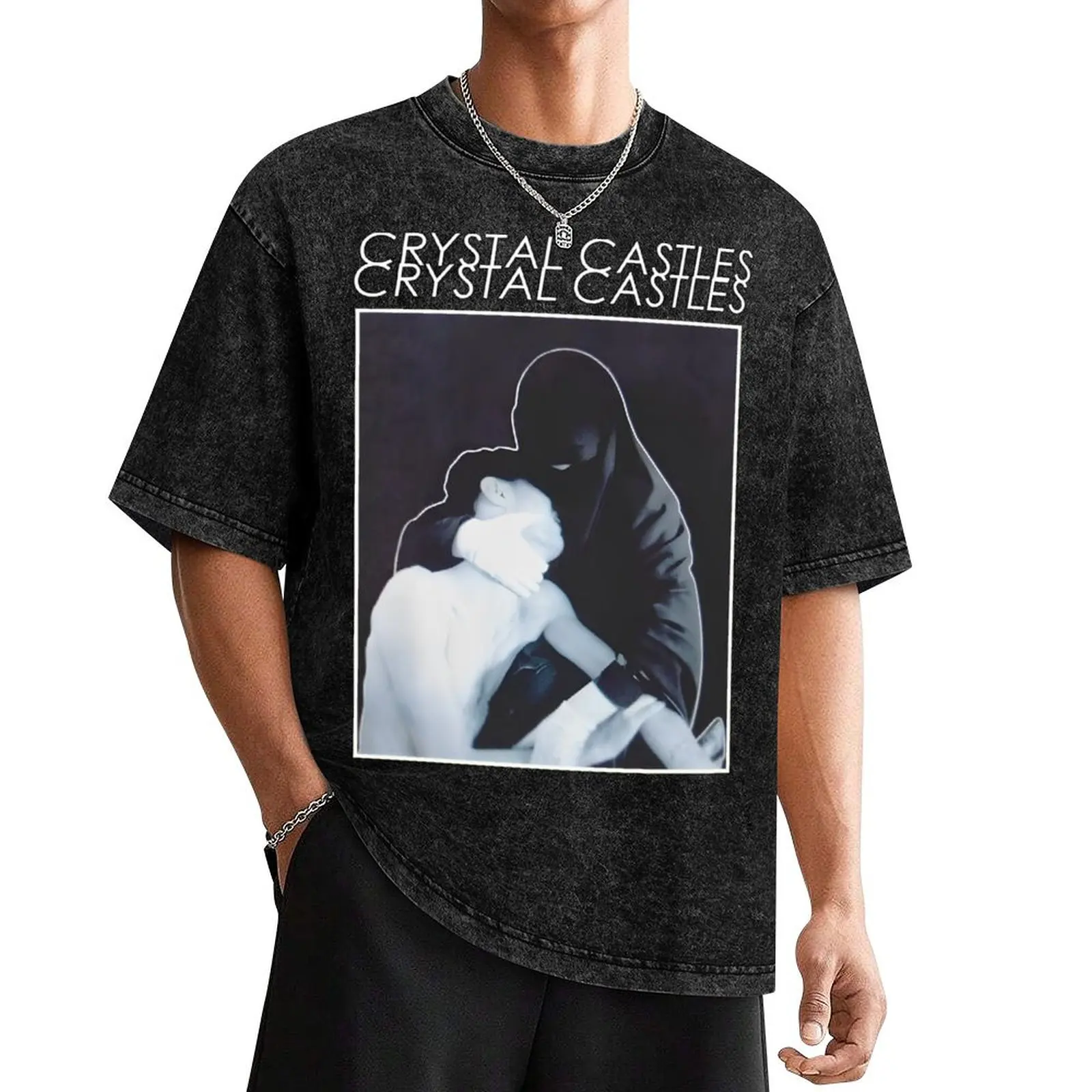 Футболка Crystal Castle III, забавные футболки с мемми, одежда в стиле хиппи, эстетичная одежда, мужская хлопковая футболка