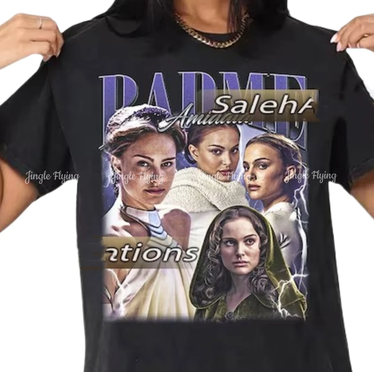 Винтажная рубашка Padme Amidala, персонализированный подарок для женщин, толстовка с круглым вырезом, хлопковая футболка