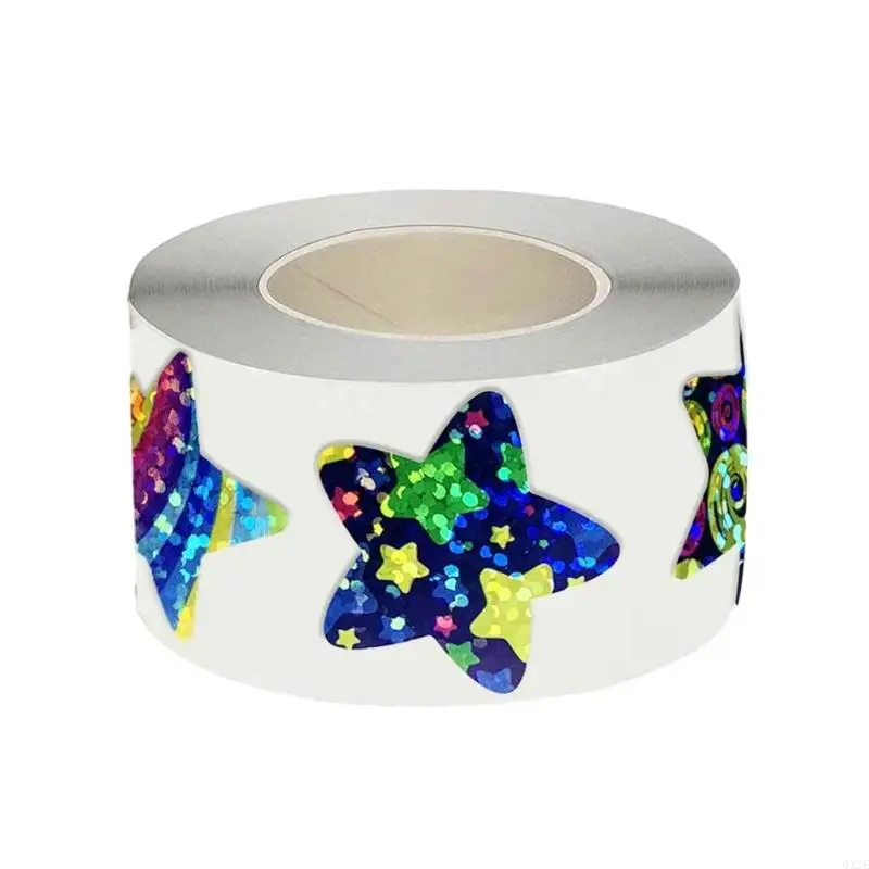 Фото QX2E 500pcs/Rolll Starry Glitter Star Starker For Kids Награда красочные звездные этикетки №4