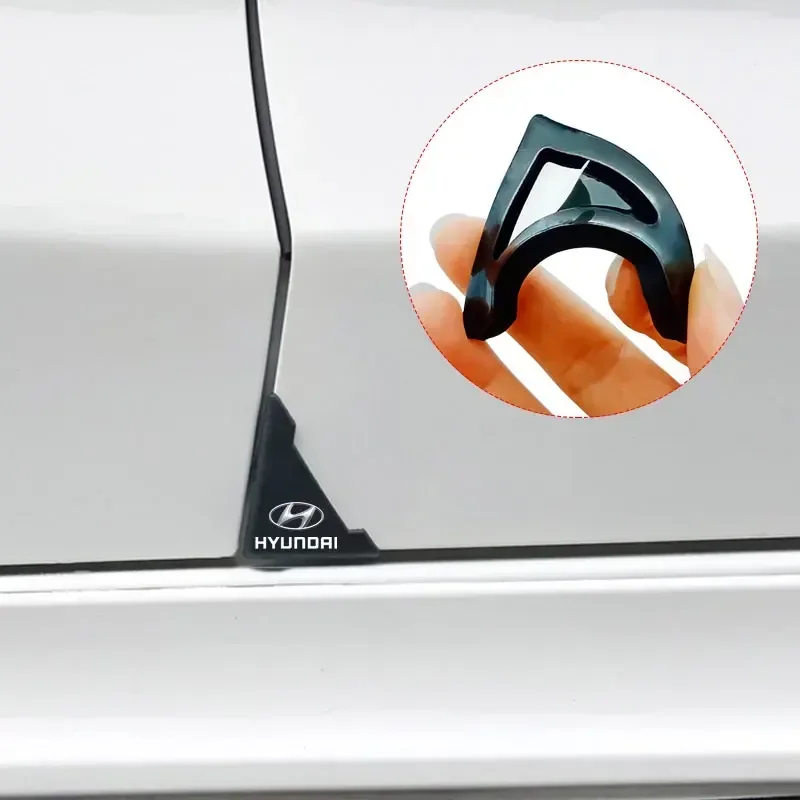 Фото Для Hyundai Elantra Santa Fe Sonata Tucson Kona Accent Genesis Getz угол двери автомобиля защита от царапин защитная наклейка наклейки №3