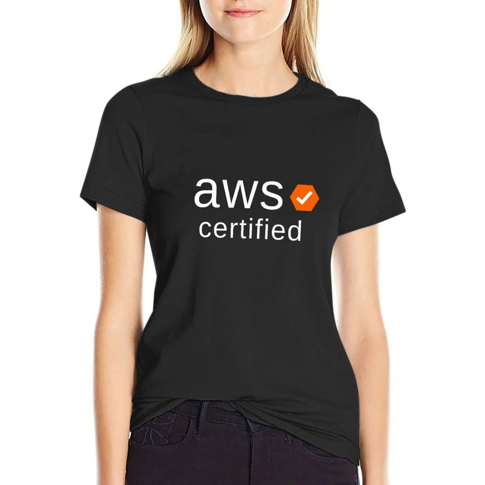 Сертифицированная футболка от разработчика Aws, эстетическая одежда, милые топы с графикой, женская одежда, графические футболки для женщин
