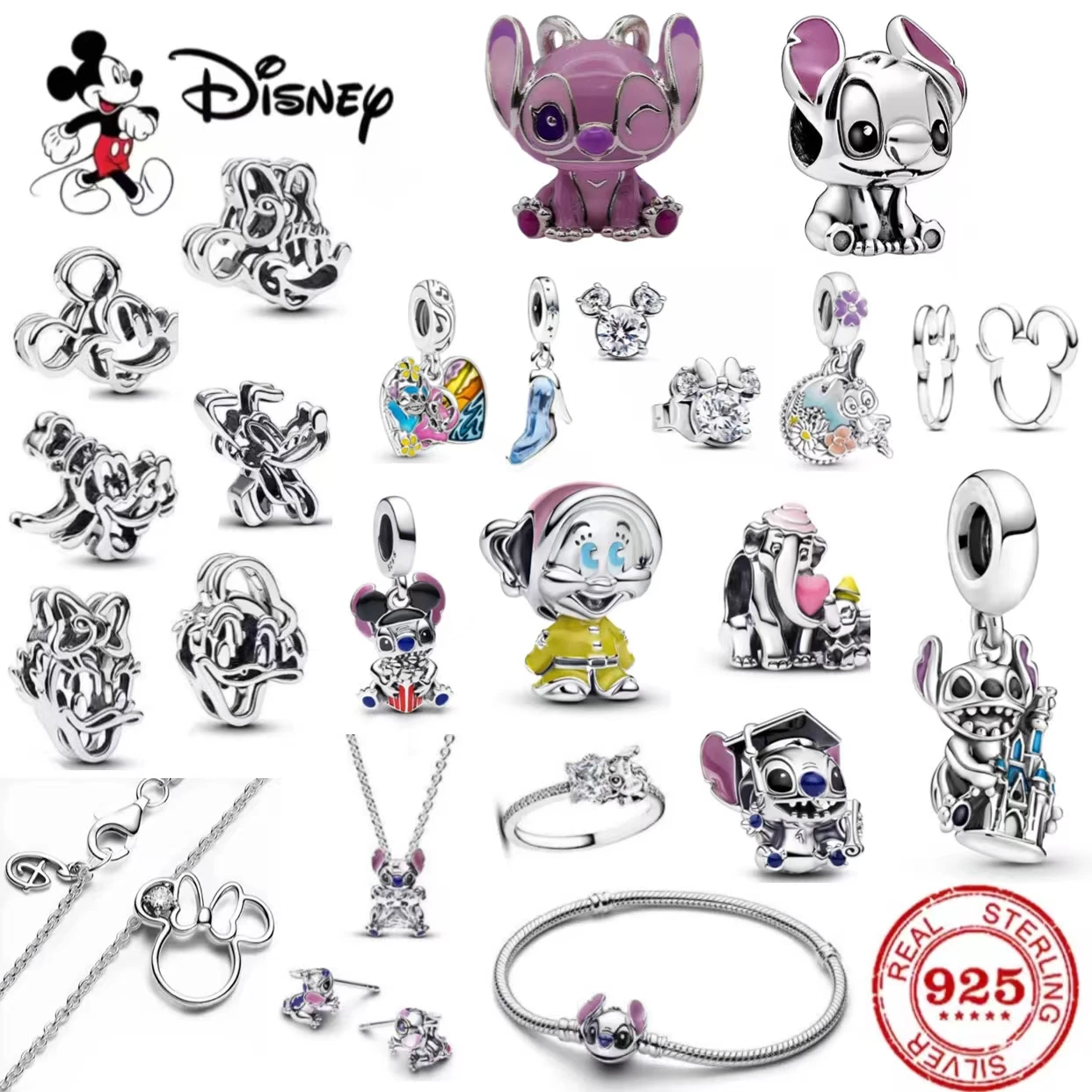 Новинка Disney, 100% стерлинговое серебро 925 пробы, подвеска, подвесные бусины, подходят для браслета, женские роскошные ювелирные изделия «сделай сам», вечерние праздничные подарки