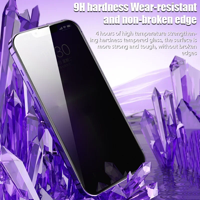 Фото 3 шт., антишпионское Защитное стекло для iPhone 15 14 13 12 11 Pro Max X XR XS 14 15 Plus 13 12 Mini SE 2022 №4