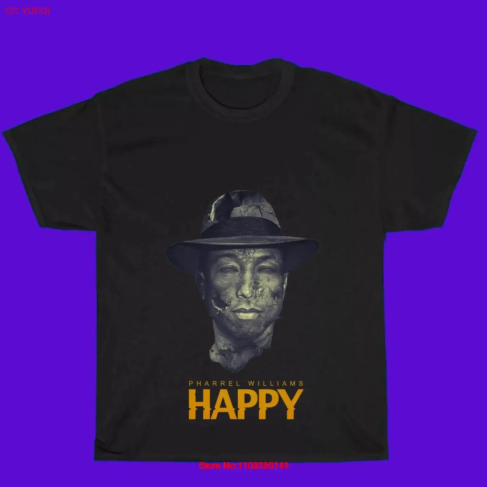 NWT PHARREL WILLIAMS HAPPY99 art graphic T-Shirt Size S-5XL provide a note size