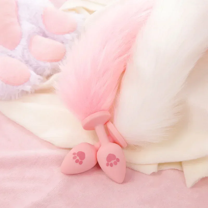 Фото Сексуальная анальная пробка Kitty, хвост, силиконовые анальные игрушки для женщин и мужчин, Анальная пробка, кошка, кролик, анальная секс-игрушка, косплей, эротические игрушки для взрослых, секс-шоп №4