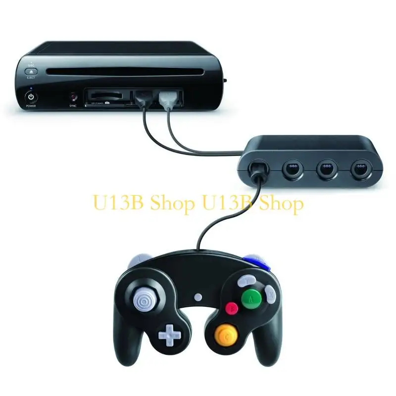 Конвертер портов U13B 4 для GameCube для контроллера 3 в 1 USB -адаптер и для Play No LAG для NS Switch для /FOR /PC /PC