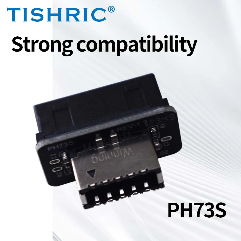 TISHRIC USB3.0 19-контактный 20-контактный адаптер TYPE-E, материнская плата, разъем TYPE-C USN3.1 PH73S, плата расширения типа E до 10 Гбит/с