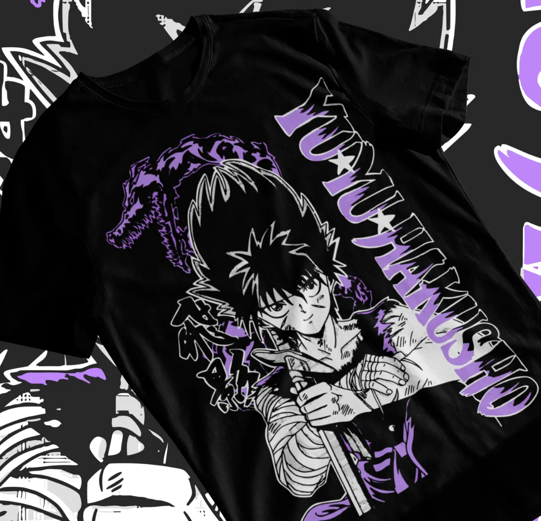 Yu Hakusho Yusuke Kuwabara Hiel Kurama аниме футболка Мягкая футболка все размеры