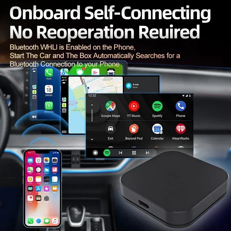 Фото Для Volkswagen Magotan B6 B7 B8 НОВАЯ беспроводная автомобильная коробка 2в1 CarPlay Android Auto Беспроводной адаптер 2,4G и 5,8 ГГц WiFi BT Auto Connect №5