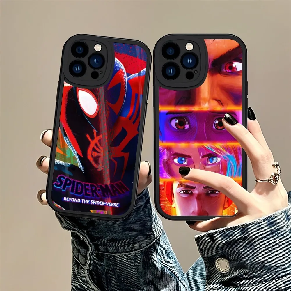 MINISO S-Spider-Man Verse Beyond чехол для телефона iPhone 11 12 13 14 15 X XR Pro MAX Plus, Защитная мягкая кожаная задняя крышка для объектива