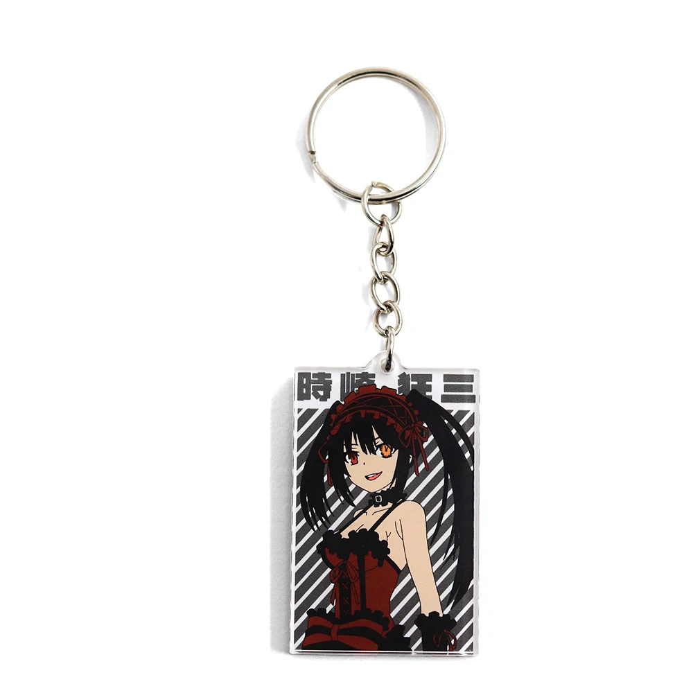 DATE A LIVE Tokisaki Kurumi брелок с персонажами аниме акриловый брелок для ключей японская манга ролевая периферия кулон аксессуары для одежды