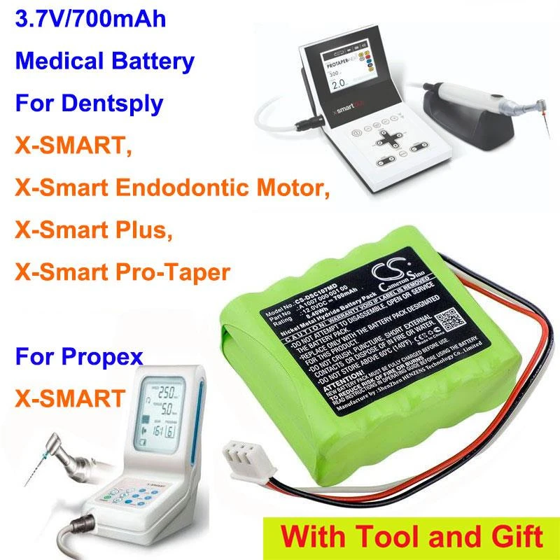 Аккумулятор Cameron Sino 700 мАч для Dentsply X-SMART, X-Smart Endodontic Motor, X-Smart Plus, для смартфона Propex
