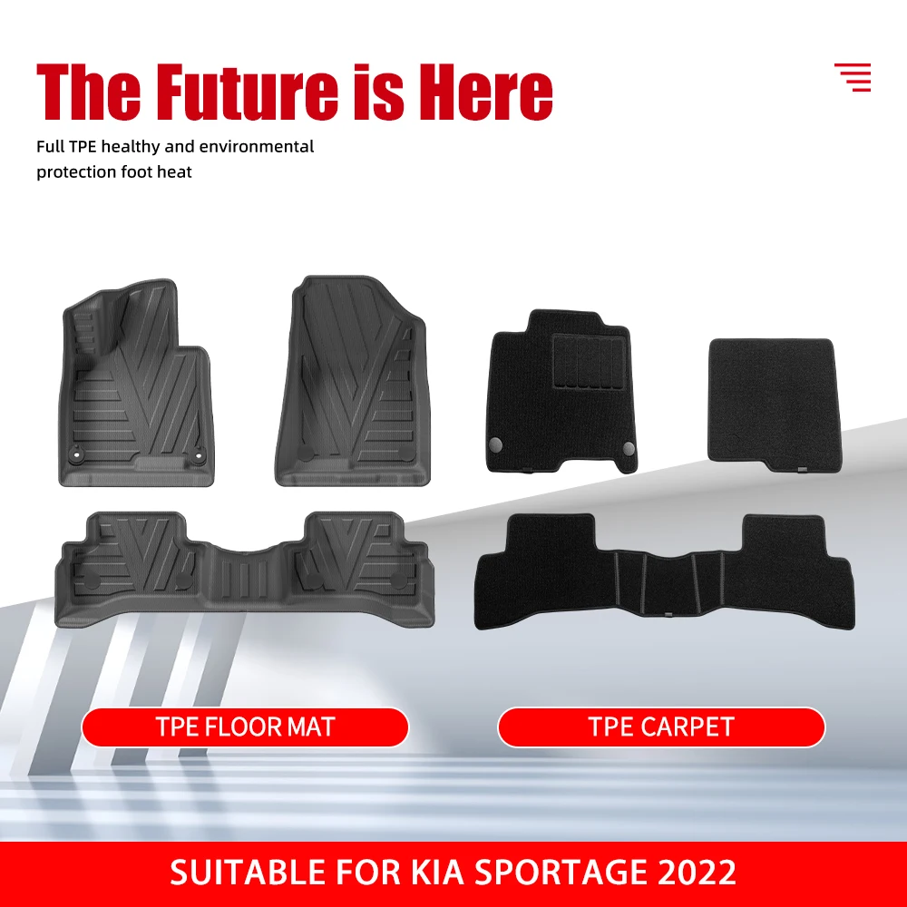 Фото Изготовленный на заказ высококачественный автомобильный коврик для KIA Sportage 2022, пользовательские 3D TPE автомобильные коврики, водонепроницаемый нескользящий ковер, авто аксессуар для интерьера №2