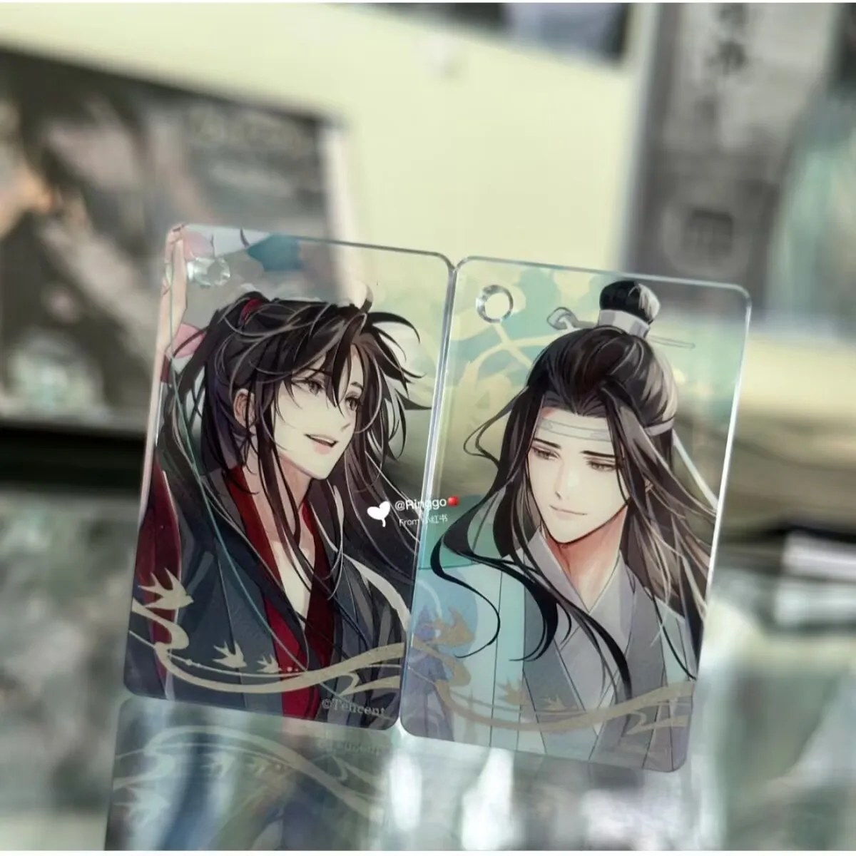 Товары аниме «The Untamed Master» от LAN Wangji и Wei Wuxian, акриловые прозрачные карты для друзей