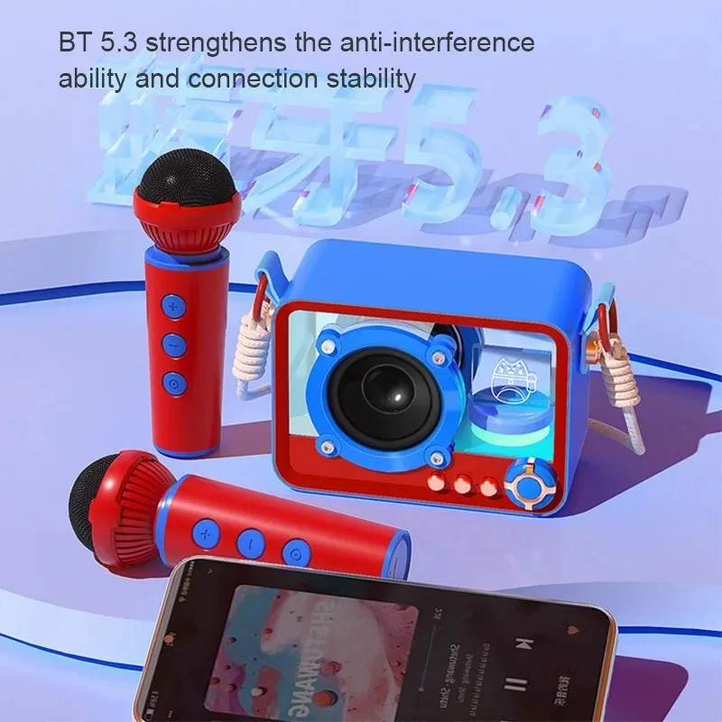 Фото Прозрачный компактный KTV Bluetooth-динамик Ретро подарок Домашний декор Аудио ритм Световой эффект Ручной мини-саундбокс Поддержка TF FM №3