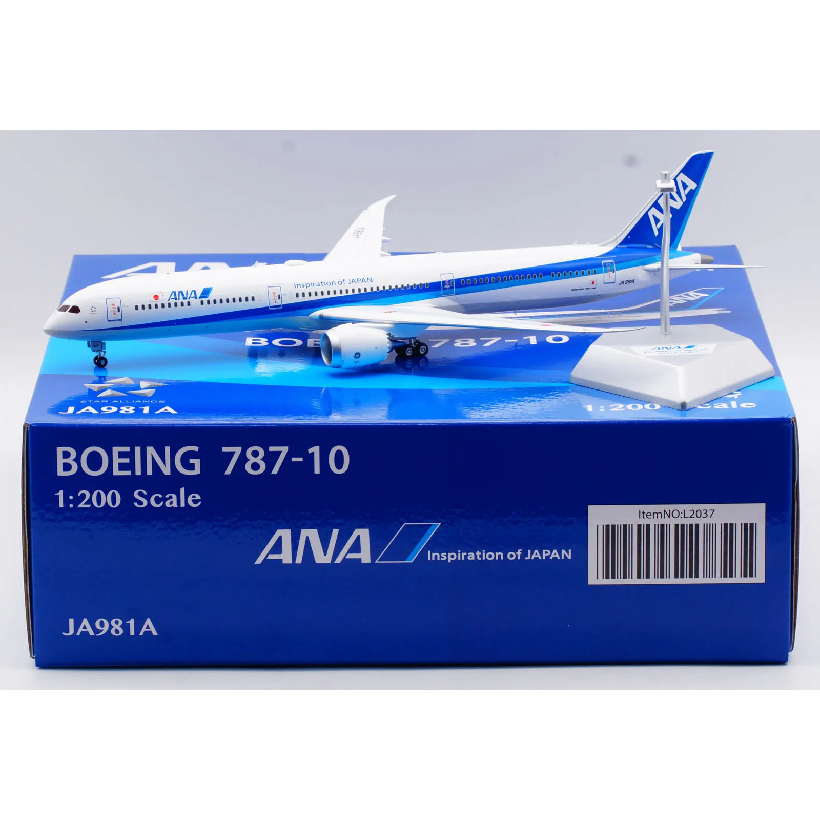 L2037 Коллекционный самолет из сплава в подарок SQ Wings 1:200 Все Nippon Airways ANA Boeing B787-10 Литая под давлением модель самолета JA981A