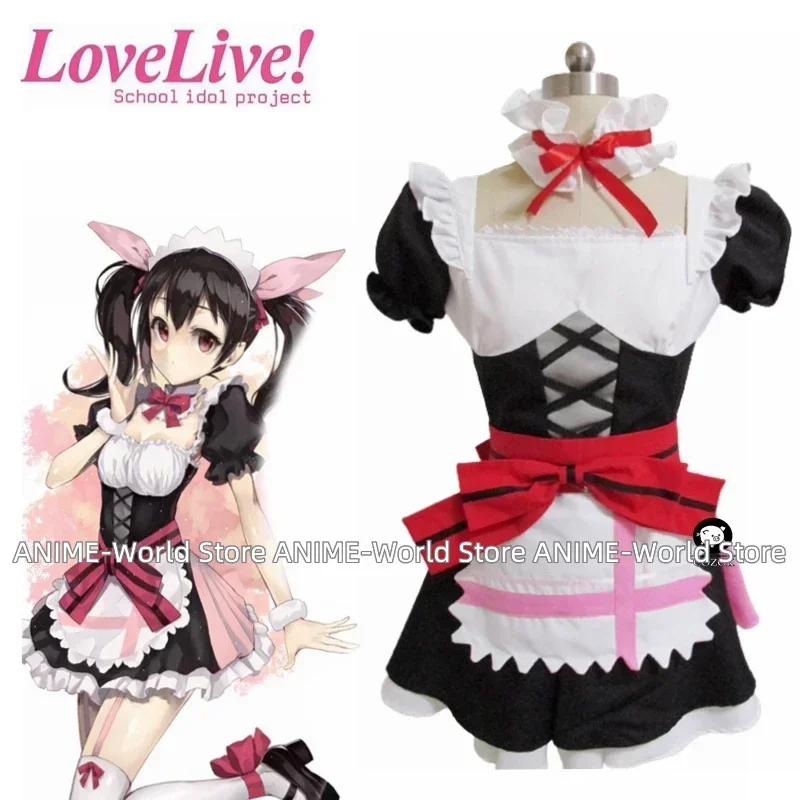Аниме LoveLive! Косплей Нико Ядзава Мужчина Женщина Хэллоуин Косплей Мультфильм Милый Костюм Горничной S-3XL