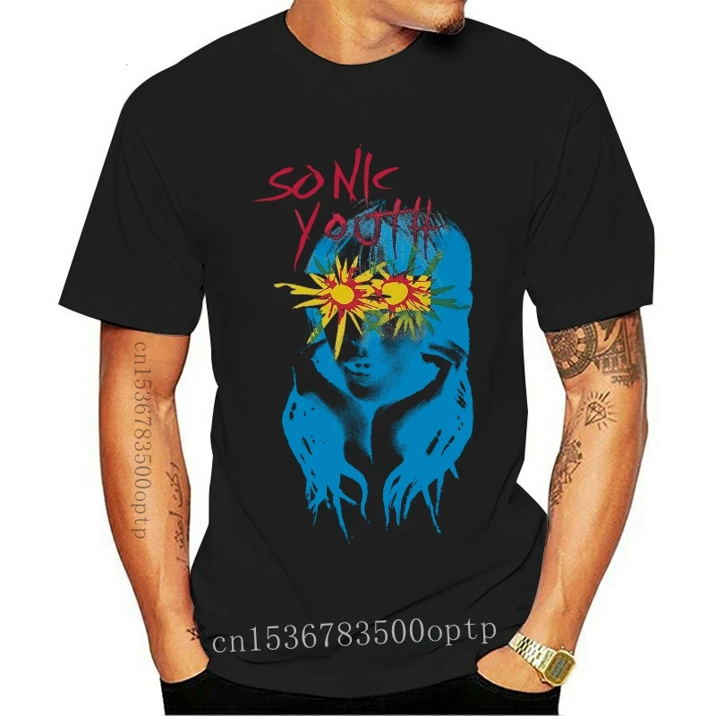 Kaus SONIC YOUTH-SUNBURST-Kaus Berlisensi официальный Kaus Musim рабочие Фитнес Бодибилдинг