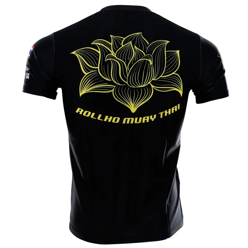 Фото Спортивная футболка Lotus с коротким рукавом для ММА для бега и отдыха, комплексная боевая тренировка, фитнес, саньда, муай-тай, тренировки №5