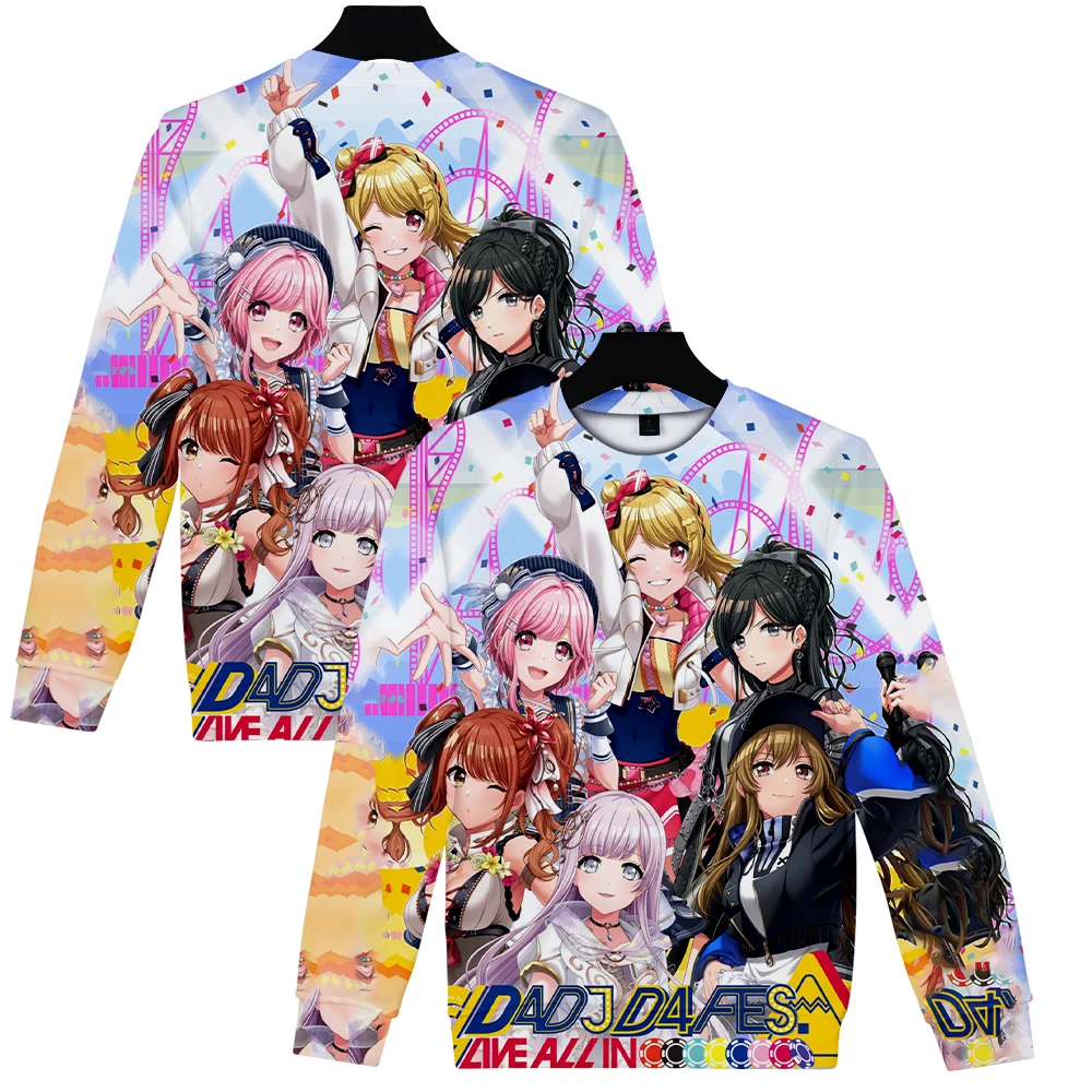 Фото 2024 3D Косплей D4DJ All Mix Аниме ТВ серия Merch Crewneck унисекс летний зимний Топ с длинным рукавом рубашка одежда №3