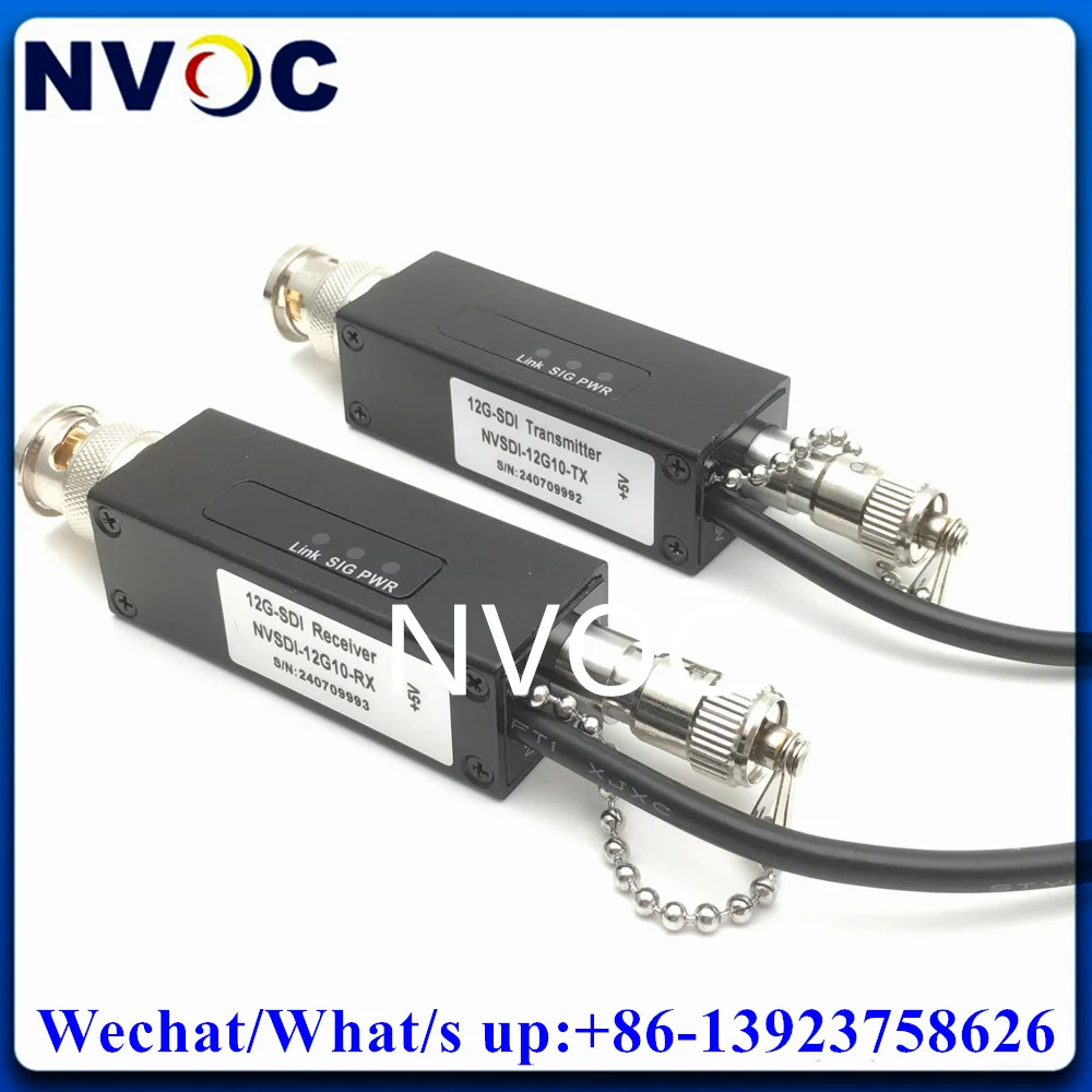 1Ch 12G-SDI 4K UHDTV/4K/8K/HDTV/SDTV SDI Male BNC более 10 км SM волоконный видеоприемопередатчик с микро USB-B/3,5 мм разъем