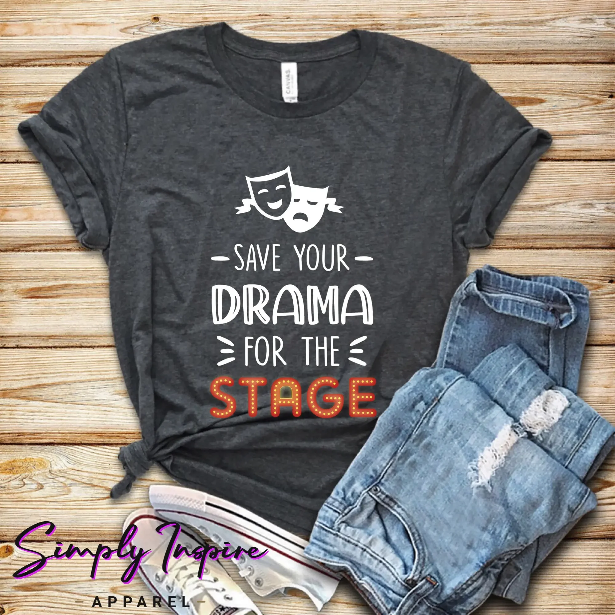 Футболка с актером Музыкальный театр S Save The Drama For Stage Actress School S