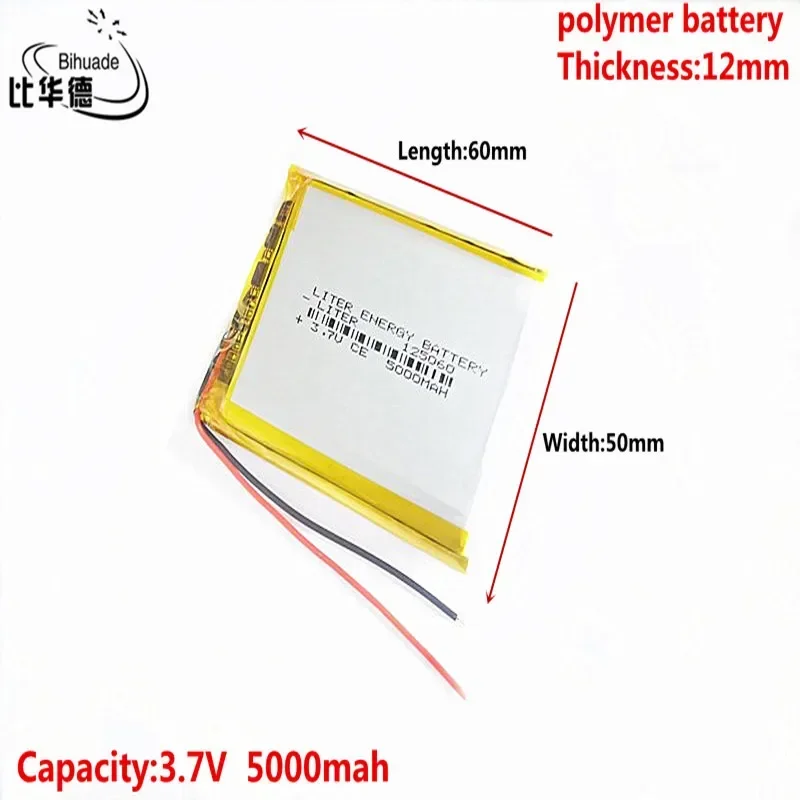 Фото 100% Новый 3,7 v 5000mah 125060 перезаряжаемый литий-полимерный аккумулятор №4