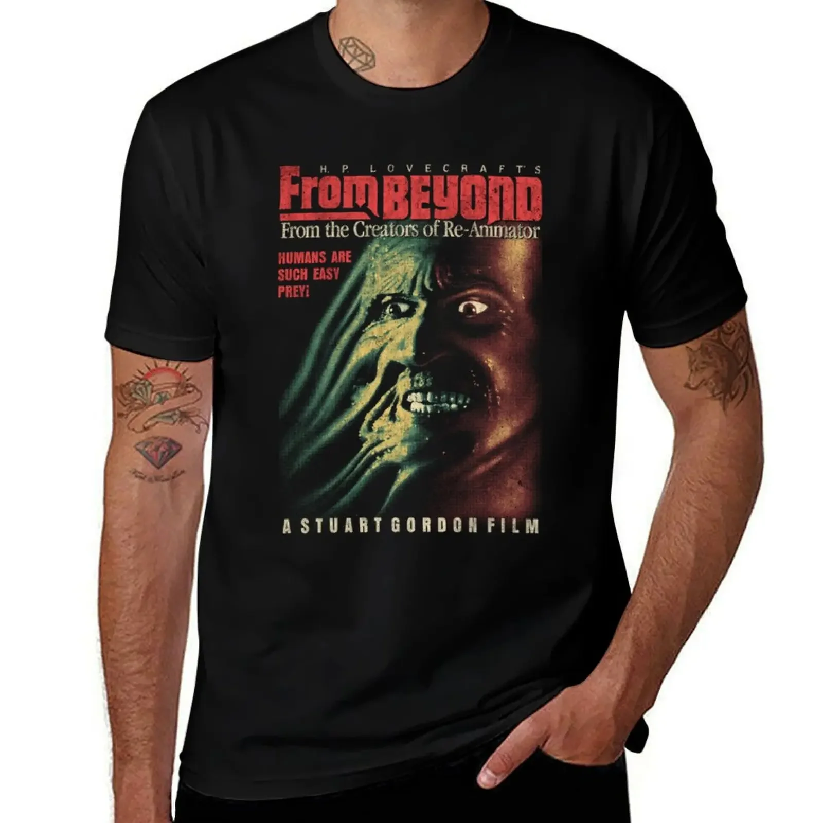 Футболка From Beyond, Reanimator, Horror, персонализированная футболка, футболки с рисунком, мужская футболка, винтажная футболка для мужчин