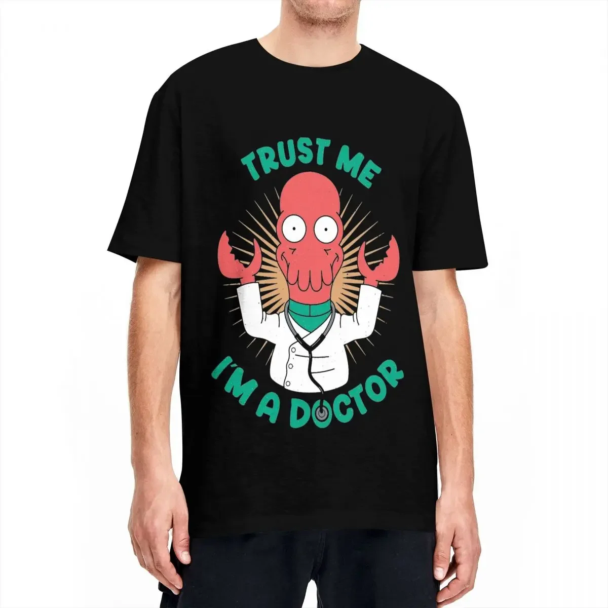 Футболки Trust Me I Am A Doctor, одежда из чистого хлопка, потрясающие футболки с короткими рукавами и круглым вырезом, унисекс, с круглым вырезом, креативный подарок