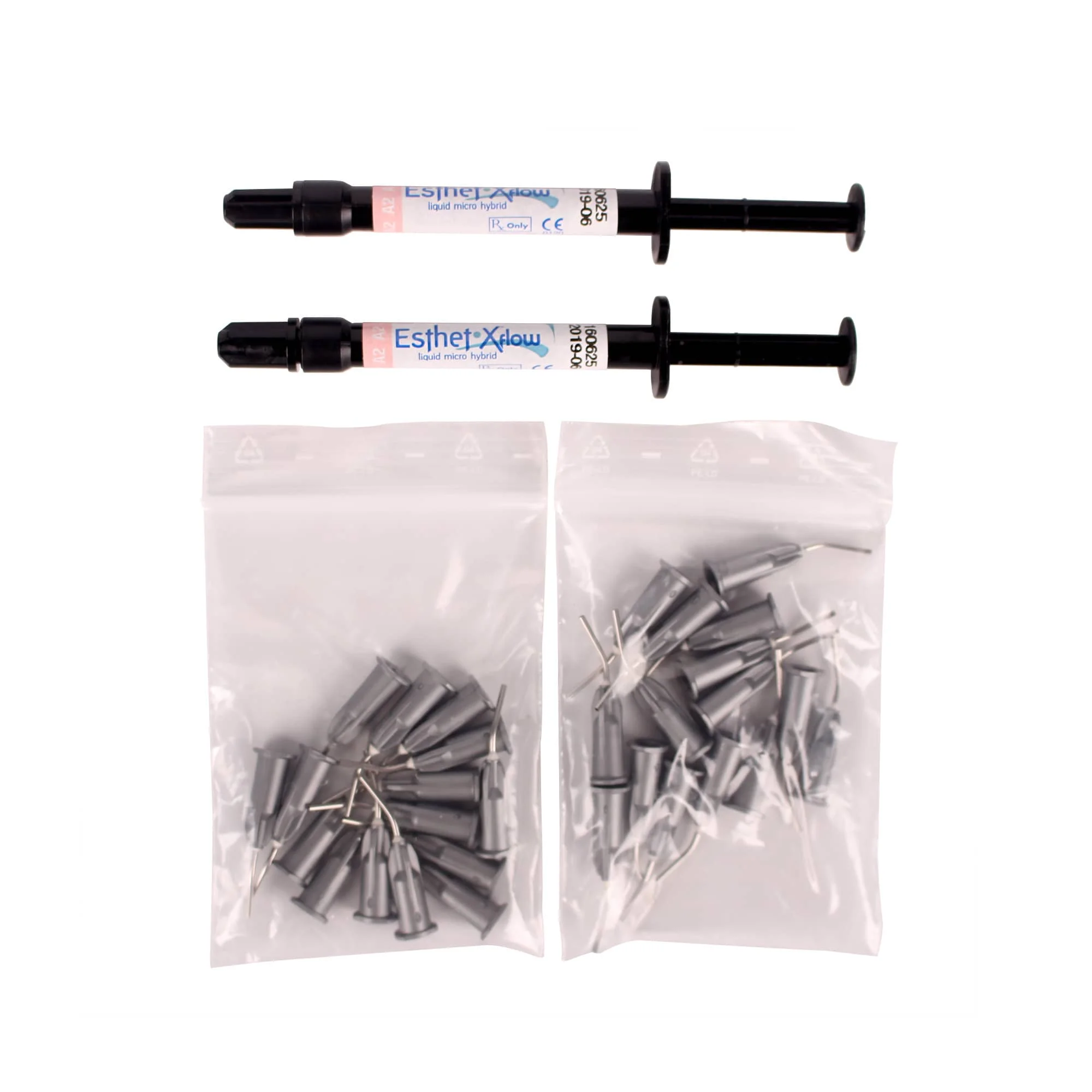 Dentsply Flowable Resin, набор из 2 трубок, 1,3 г/трубка, A2/A3, включая 30 наконечников доставки) — стоматологический восстанавливающий материал Красота и здоровье