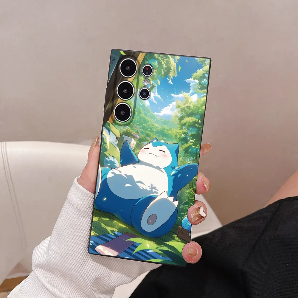 Фото Чехол для телефона с рисунком Snorlax ART для Samsung Galaxy S25 S24 S22 S23 Ultra S21 S20 Plus 5G, матовый нескользящий чехол с полным покрытием №4