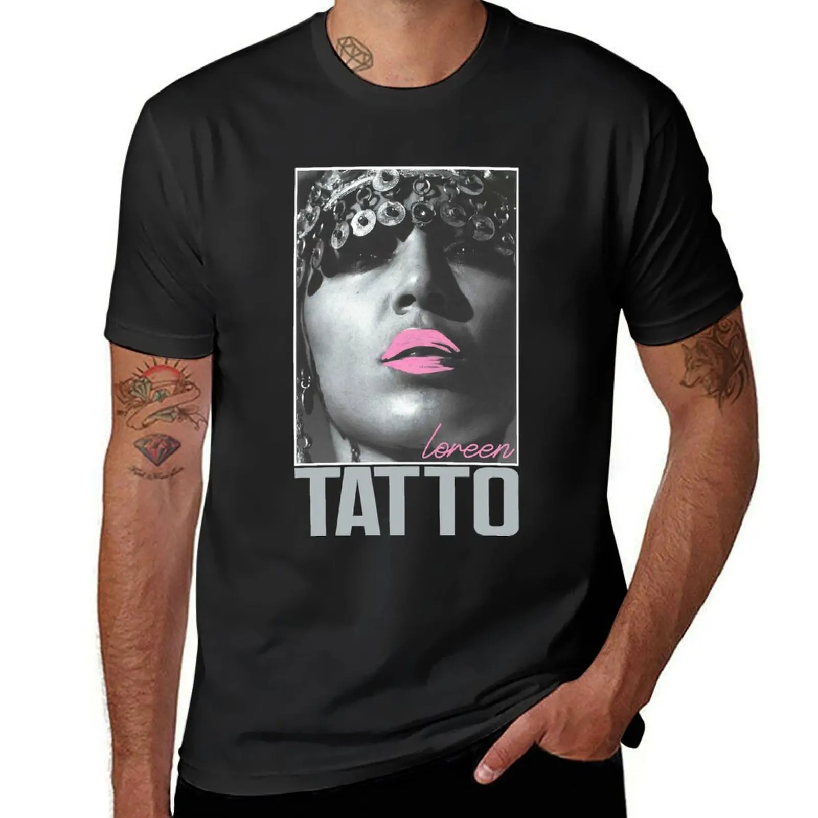 Футболка Loreen Tattoo customs Louboutins, винтажная одежда, летняя рубашка, футболки для мужчин