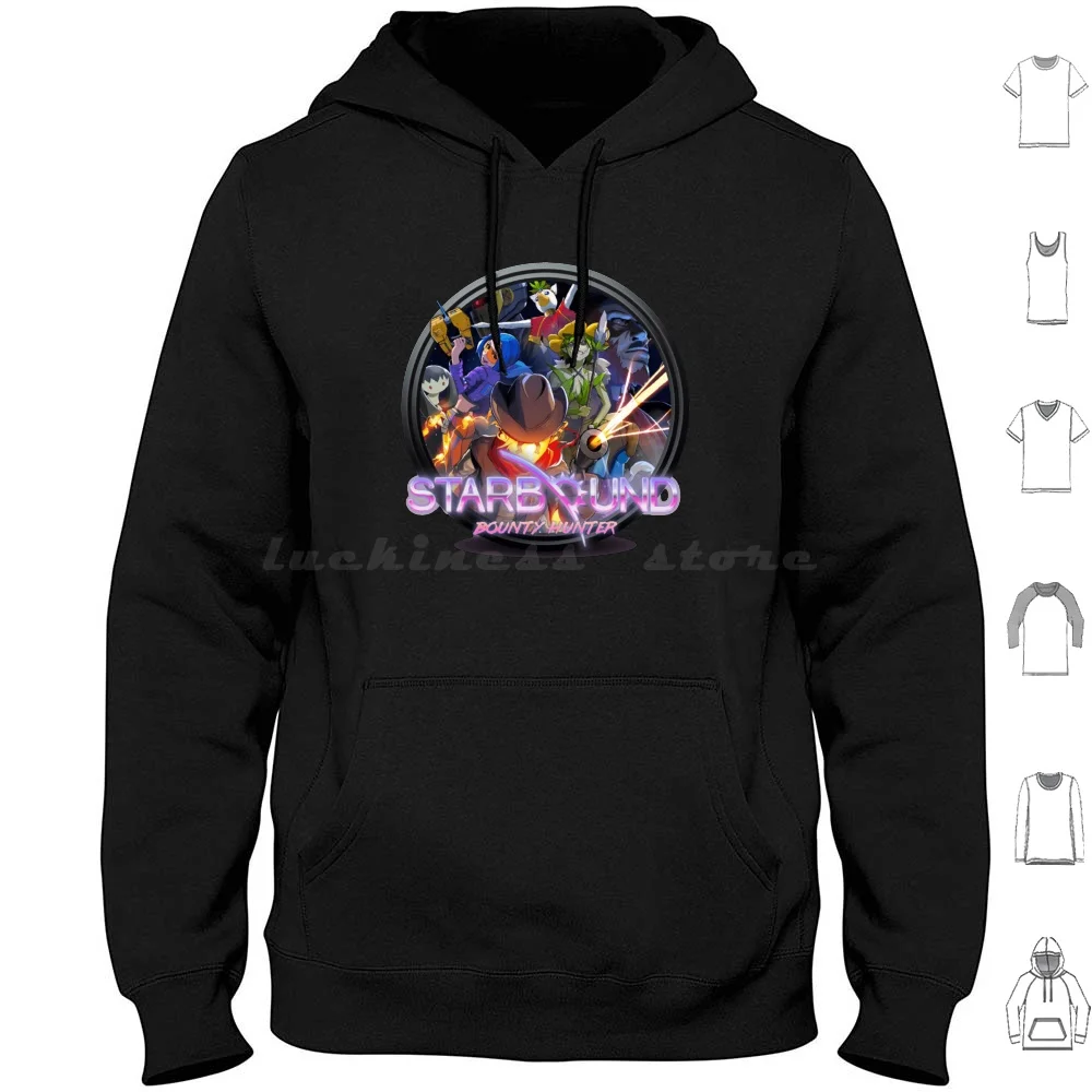 Starbound-Bounty Hunter Classic. Хлопковая толстовка с длинным рукавом Starbound Bounty Hunter Classic
