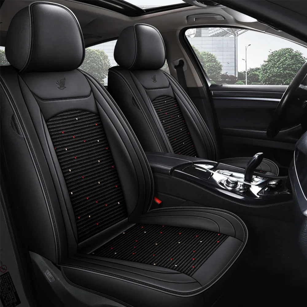 Фото Кожаные чехлы на автомобильные сиденья для Volkswagen Passat b5 b6 b8 Polo Sedan Touareg Touran VW Jetta Golf 5 6 7 Tiguan, аксессуары для интерьера №2